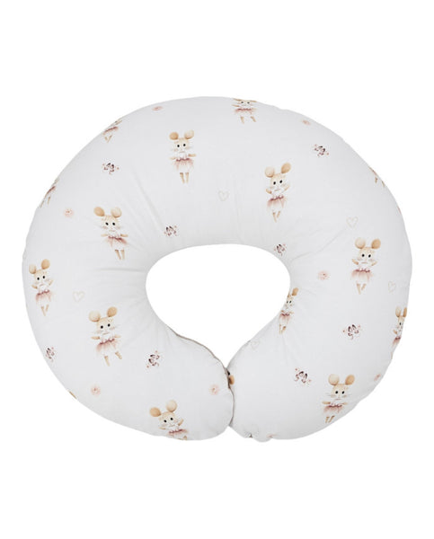 Velvet nursing crescent pillow - Ballerina Mouse