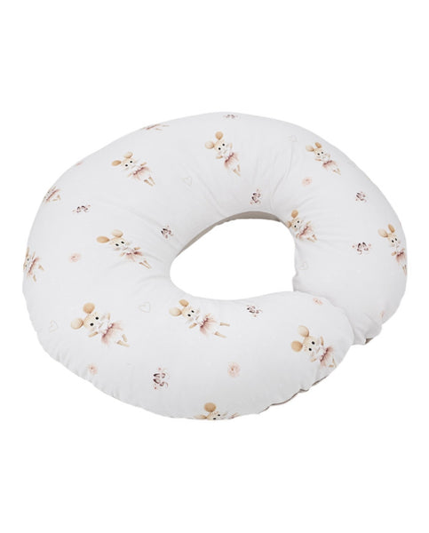 Velvet nursing crescent pillow - Ballerina Mouse