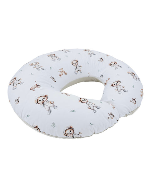 Velvet breastfeeding crescent pillow GARDENER BEAR