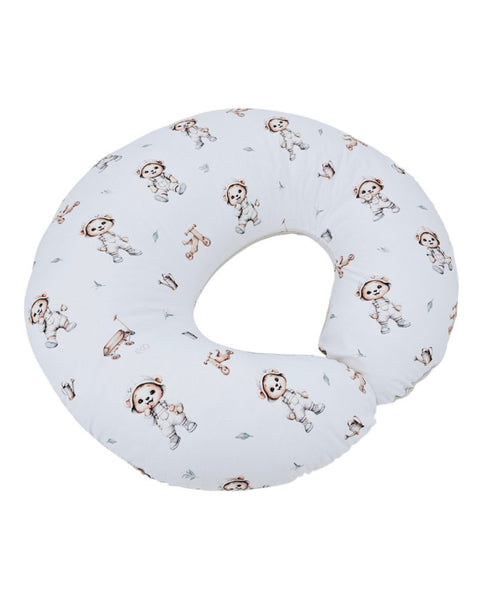 Velvet breastfeeding crescent pillow GARDENER BEAR