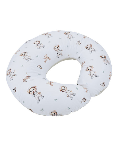 Velvet breastfeeding crescent pillow GARDENER BEAR