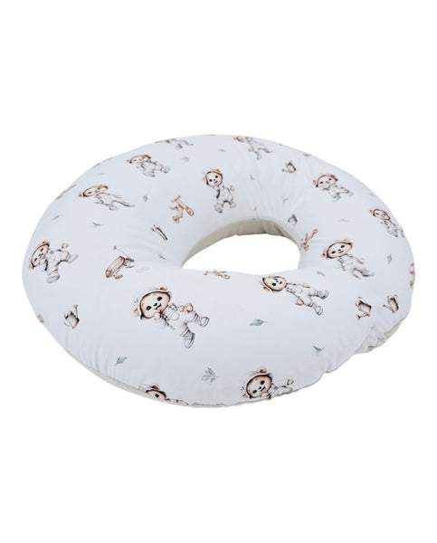 Velvet breastfeeding crescent pillow GARDENER BEAR