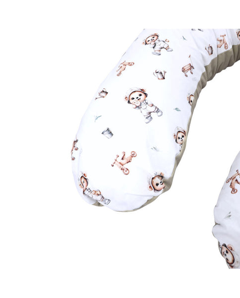 Coussin d'allaitement en velours Ours Jardinier