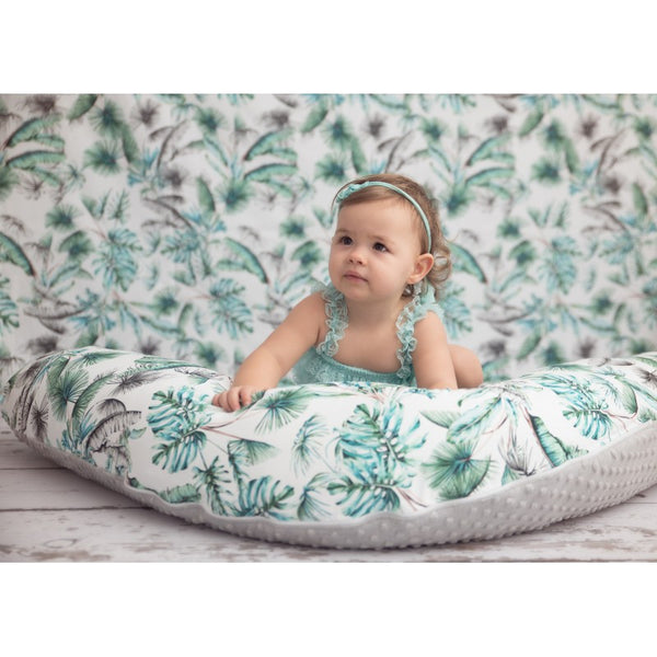 Oreiller en mousseline bleue pour maman et bébé