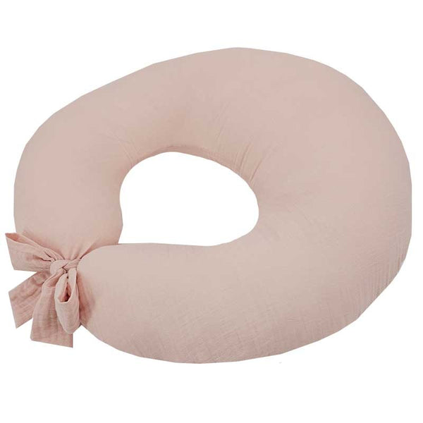 Muslin nursing crescent Rose Pink