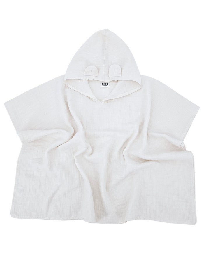 Beige Mousseline Poncho