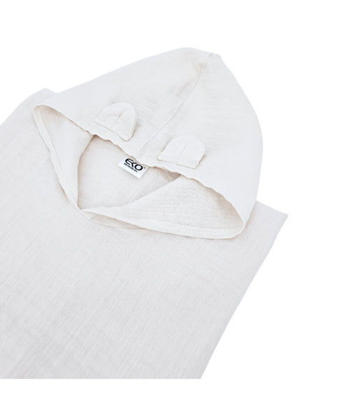 Beige Mousseline Poncho