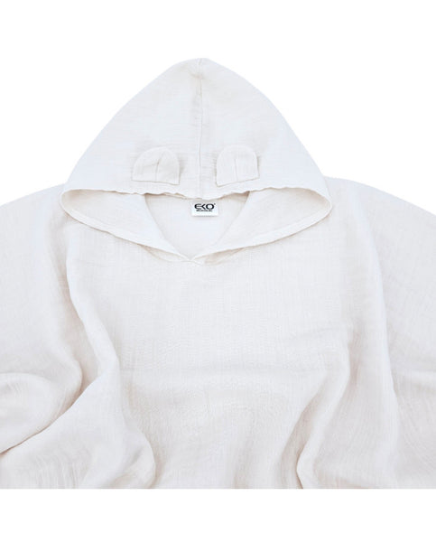 Beige Mousseline Poncho
