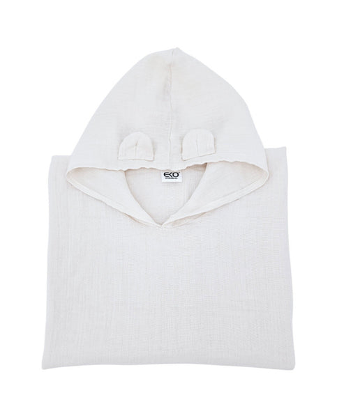 Beige Mousseline Poncho