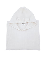 Beige Mousseline Poncho