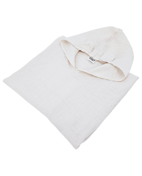 Beige Mousseline Poncho