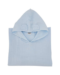 Poncho en mousseline BLEU