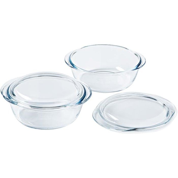 Set of 2 baking dishes - PYREX - Glass - Round - 2.3 L