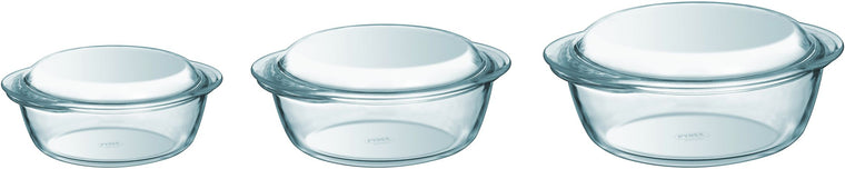 Essentials Round Bowl with Lid Set of 3 Pieces