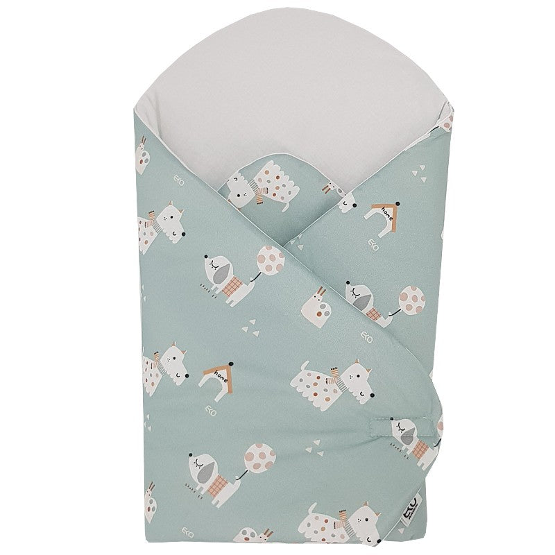Printed Cotton Swaddle Blanket - Dogs