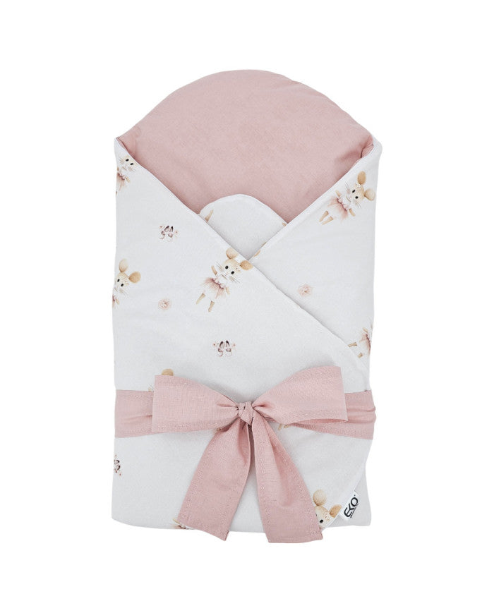 Printed cotton cone with coconut ballerina mouse