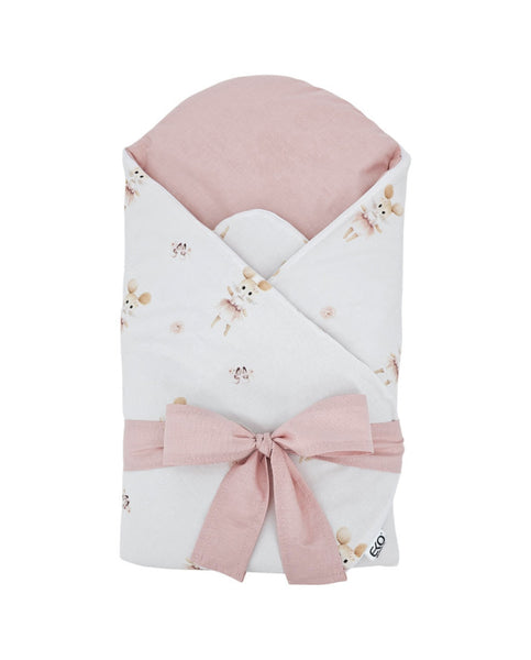 Printed cotton cone with coconut ballerina mouse
