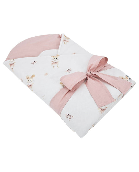 Printed cotton cone with coconut ballerina mouse