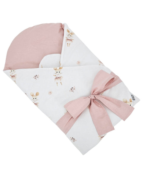 Printed cotton cone with coconut ballerina mouse