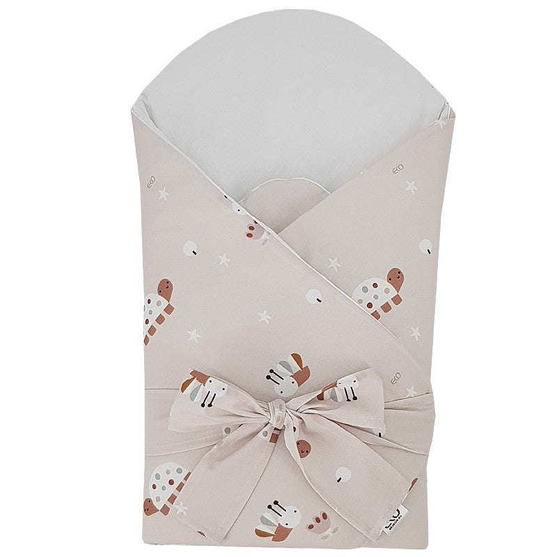 Lange en coton imprimé avec des abeilles sur des noix de coco