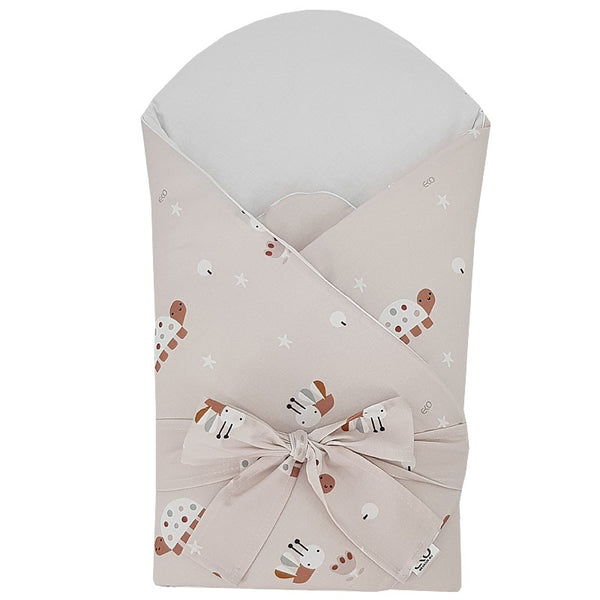 Lange en coton imprimé avec des abeilles sur des noix de coco
