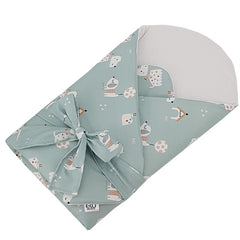 Printed Cotton Swaddle Blanket with Coconut Dogs