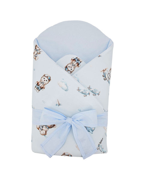 Printed cotton cone with coconut fiber filling, PILOT BEAR