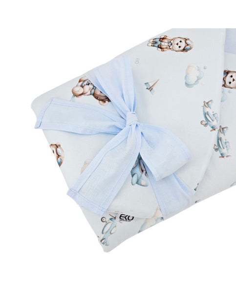 Printed cotton cone with coconut fiber filling, PILOT BEAR