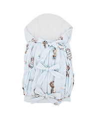Katoenen Swaddle Deken met Print Piloot Beer