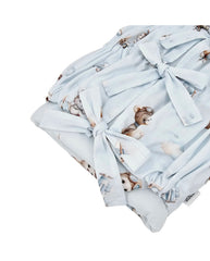 Katoenen Swaddle Deken met Print Piloot Beer