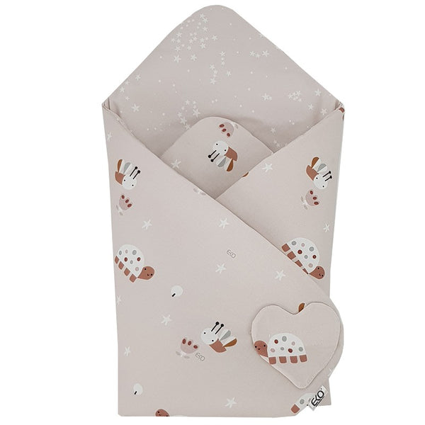 Dubbelzijdig bedrukte katoenen swaddle deken BIJTJES