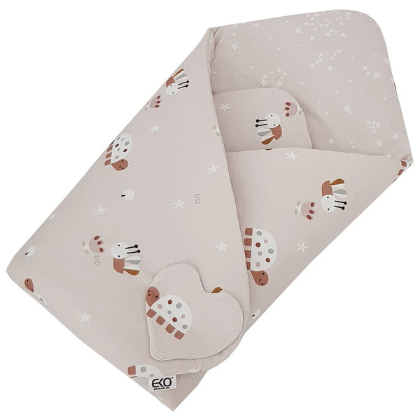 Dubbelzijdig bedrukte katoenen swaddle deken BIJTJES