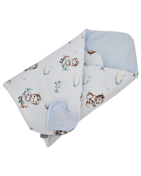 Double-sided printed cotton horn PILOT BEAR