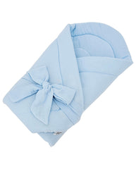 Muslin Swaddle Blanket with Coconut BLUE
