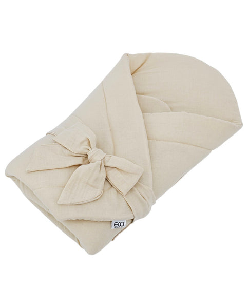 Muslin Swaddle Blanket with Coconut Latte