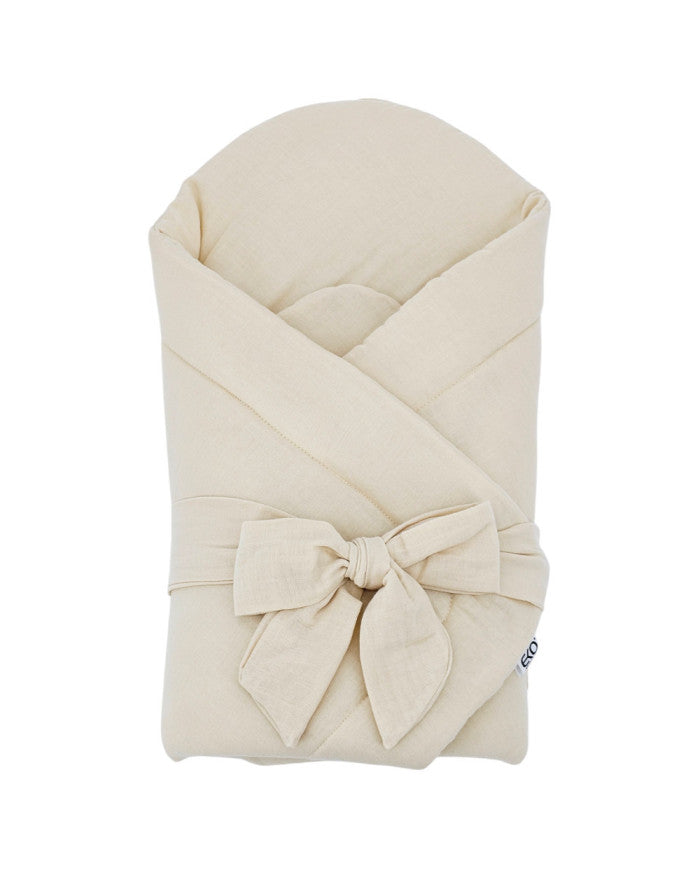 Couverture d'emmaillotage en mousseline LATTE