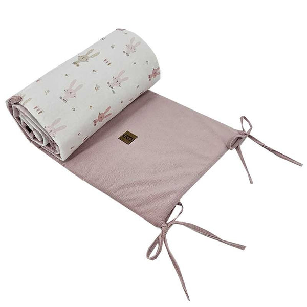 Tour de lit 360 cm Lapin/Rose poudré