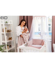 Tour de lit 360 cm Lapin/Rose poudré