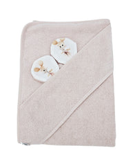 Bamboo bath cover Ballerina Mouse / Rose Pink