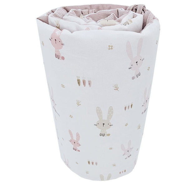 Tour de lit 360 cm Lapin/Rose poudré