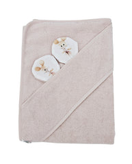 Bamboo bath cover Ballerina Mouse / Rose Pink