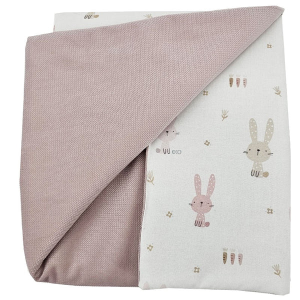 Educatieve speelmat met voering, Velvet Bunny / Rose Pink