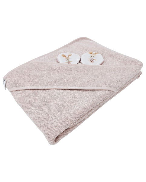 Bamboo bath cover Ballerina Mouse / Rose Pink