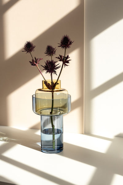 Vase Aura Amber Two-Piece 31 cm