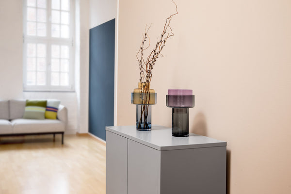 Vase Aura Amber Two-Piece 31 cm