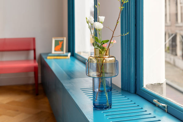 Vase Aura Amber Two-Piece 31 cm