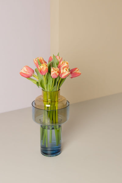 Vase Aura Amber Two-Piece 31 cm