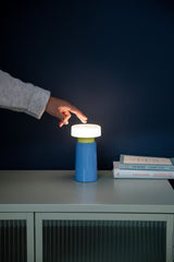 Victoria LED Rechargeable Table Lamp Aqua