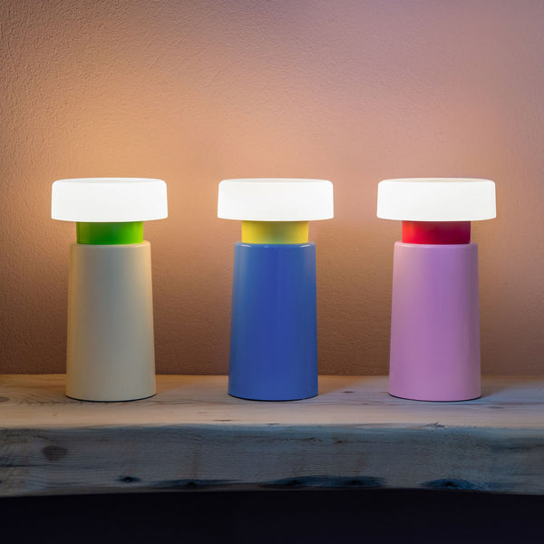 Victoria LED Rechargeable Table Lamp Aqua