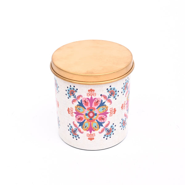 Grande boîte ronde en émail avec couvercle – Pot de rangement pour la cuisine et la maison
